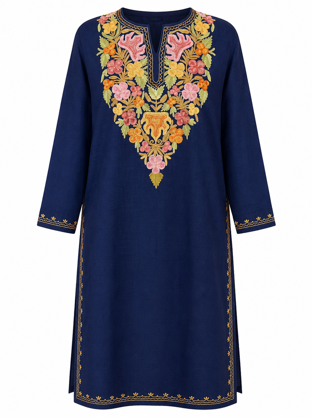 Kashmir Aari cotton Co-Ord Set | Royal Indigo